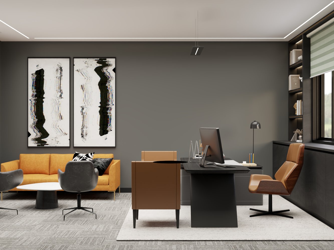 Office interior design detail